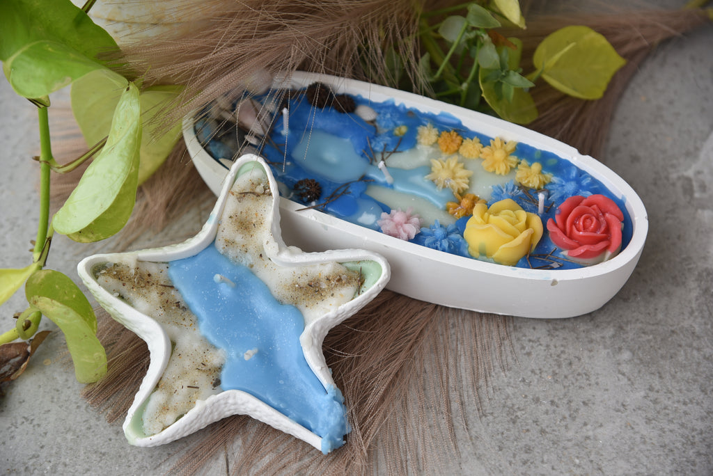 Starfish, Floral & Boat Candle Gift Set