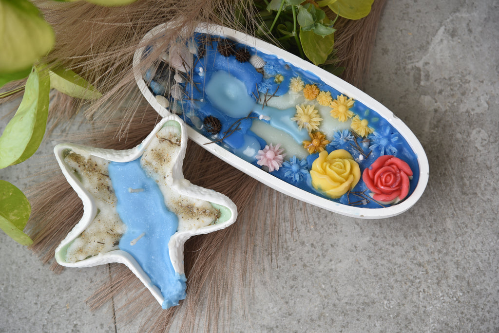 Starfish, Floral & Boat Candle Gift Set