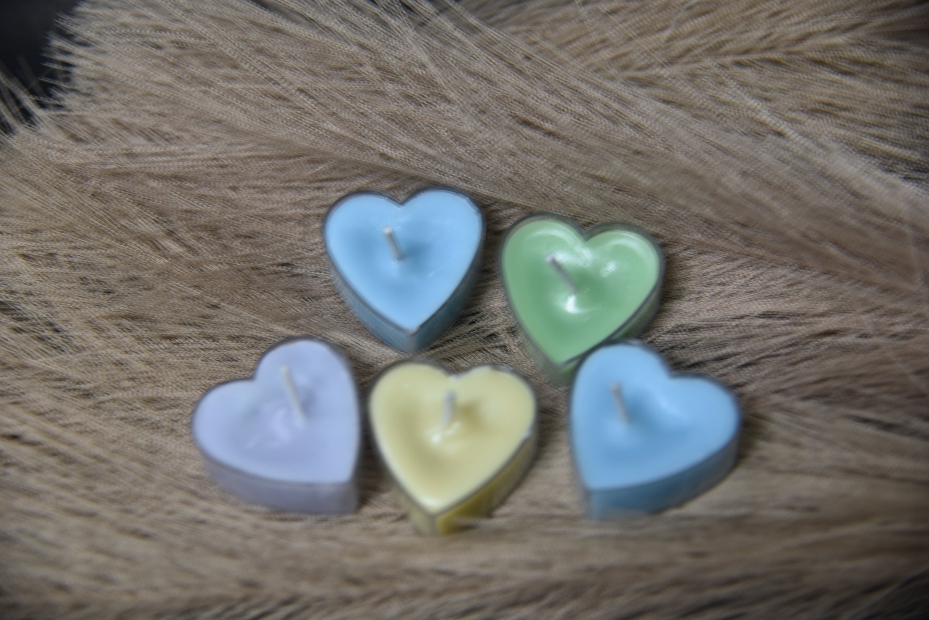 Pastel Heart Tealight Set