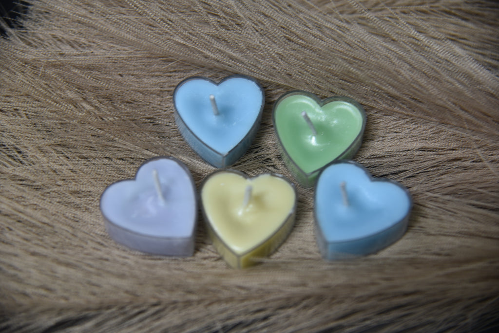 Pastel Heart Tealight Set
