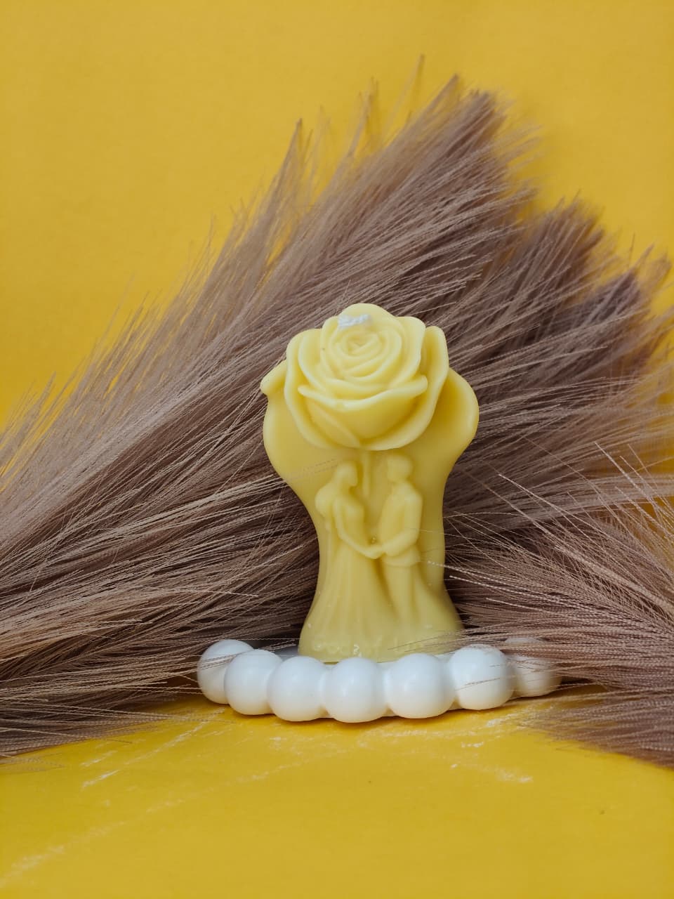 Couple Rose Candle – Cream