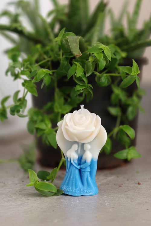 Couple Rose Candle God of Love