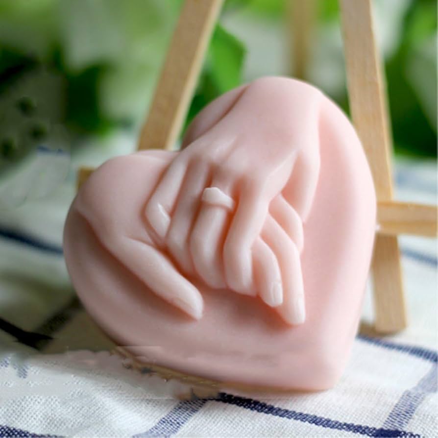 Holding Hands Heart Candle